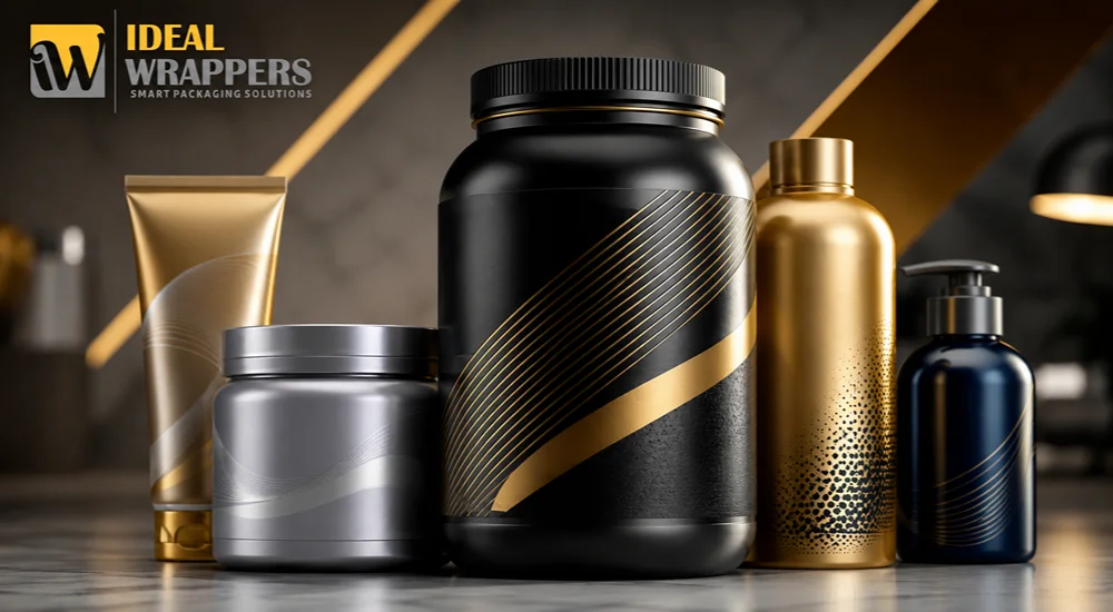 premium container packaging with heat transfer labels and seamless branding finish