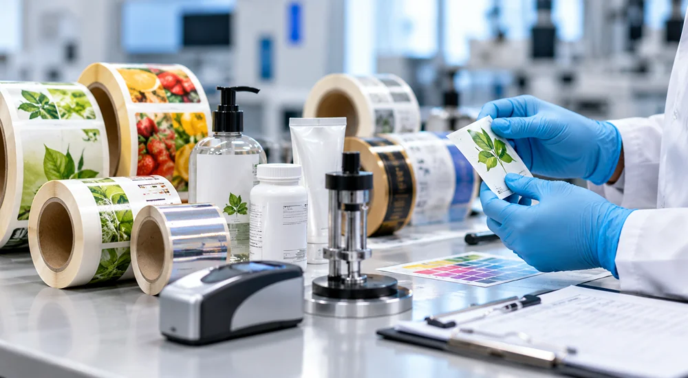Label quality testing and inspection for printed packaging labels