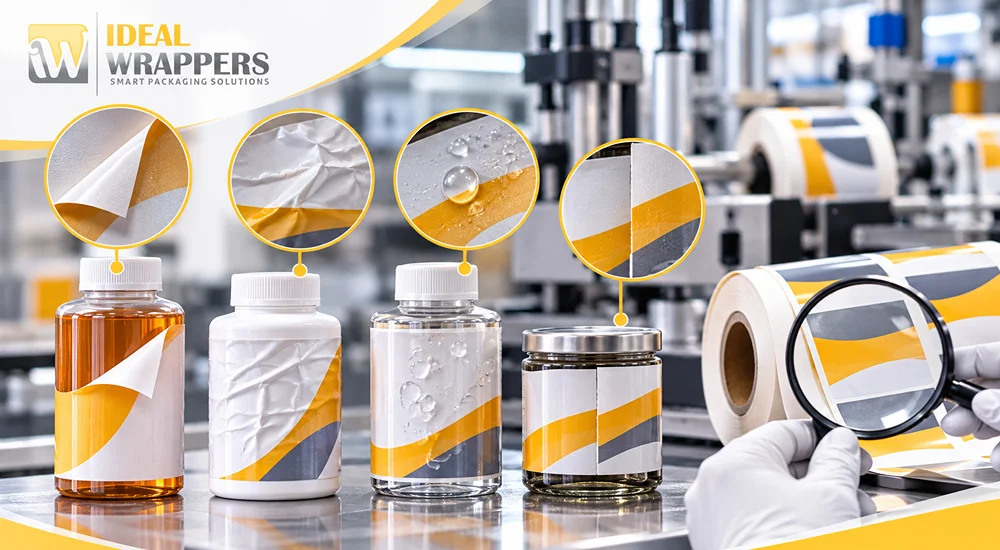 Common label problems including peeling, fading and distortion on packaging